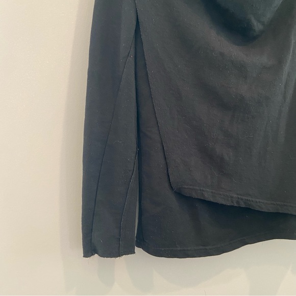 NORDSTROM | STEM Crossover Wrap Drape Cardigan Zippered Jacket Black XS - Picture 2 of 6